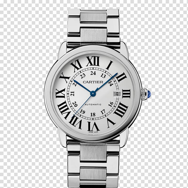 Cartier Ronde Solo Fifth Avenue Watch Strap, watch transparent background PNG clipart