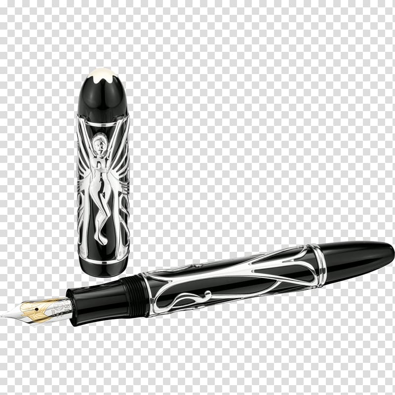 Fountain pen Montblanc Art Nouveau, fountain pen transparent background PNG clipart