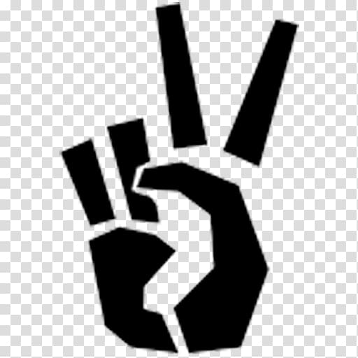 V sign Stencil Peace symbols , symbol transparent background PNG clipart
