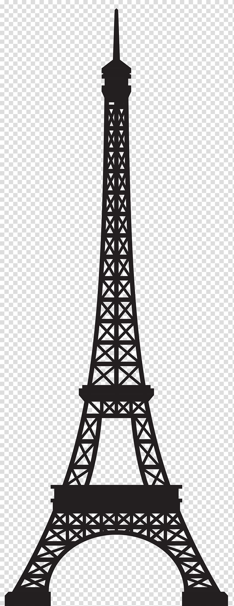 Eiffel Tower Landmark , Eiffel Tower Silhouette , black Eiffel Tower illustration transparent background PNG clipart