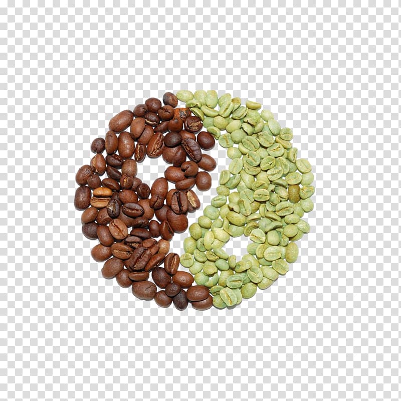 Ipoh white coffee Caffxe8 Americano Tea Cappuccino, A pattern of two kinds of coffee beans transparent background PNG clipart