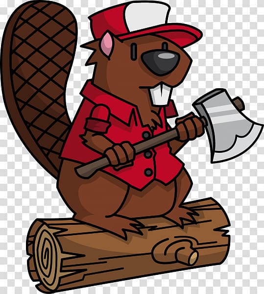 brown animal holding axe standing on wood illustration, Beaver T-shirt Lumberjack , Beaver transparent background PNG clipart