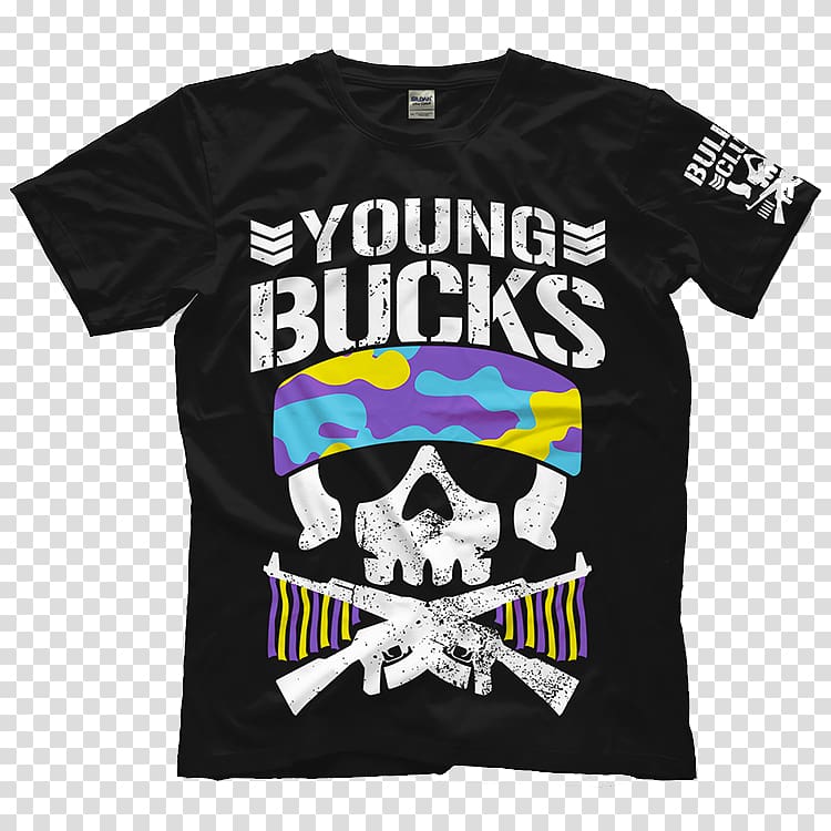 T-shirt The Young Bucks Bullet Club IWGP Tag Team Championship New Japan Pro-Wrestling, T-shirt transparent background PNG clipart