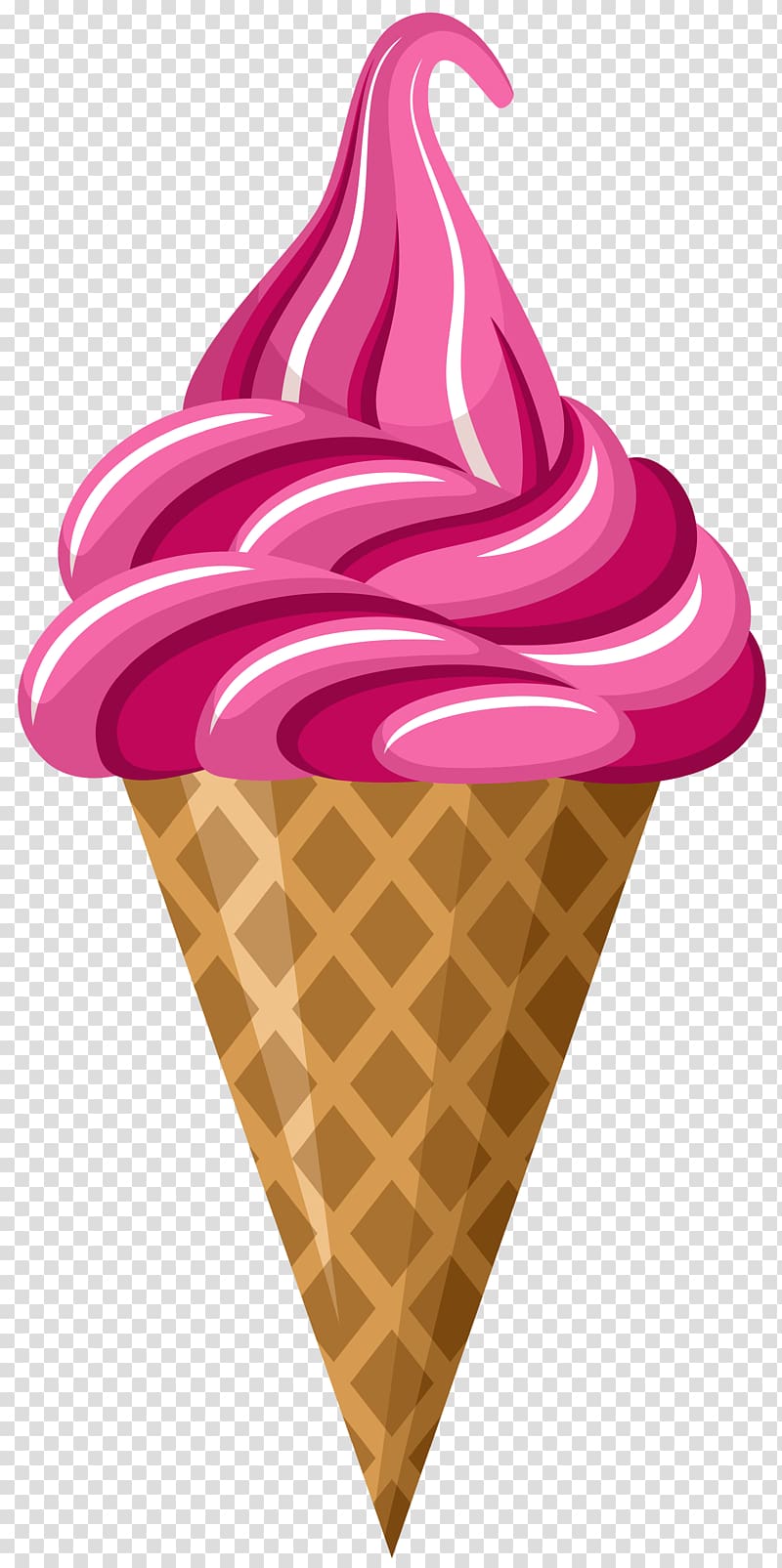 Ice cream cone Strawberry ice cream , Pink Ice Cream Cone , pink ice cream with cone transparent background PNG clipart