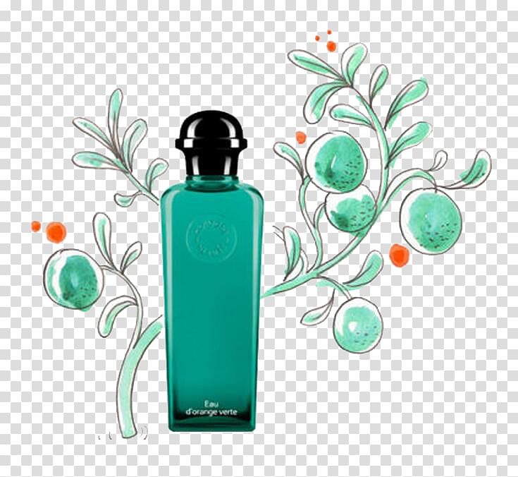 Mandarin orange Lemon Eau dorange verte Perfume Hermxe8s, perfume transparent background PNG clipart