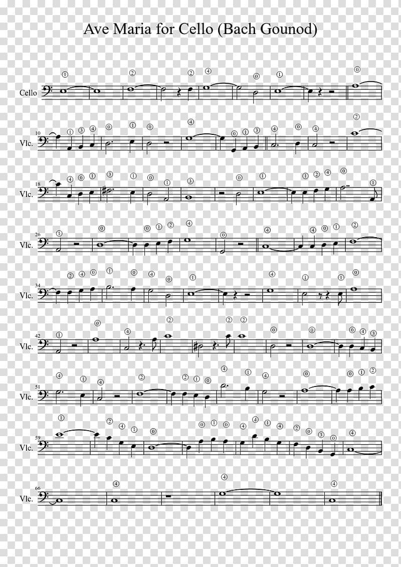 Sheet Music Cello Song Ave Maria, sheet music transparent background PNG clipart