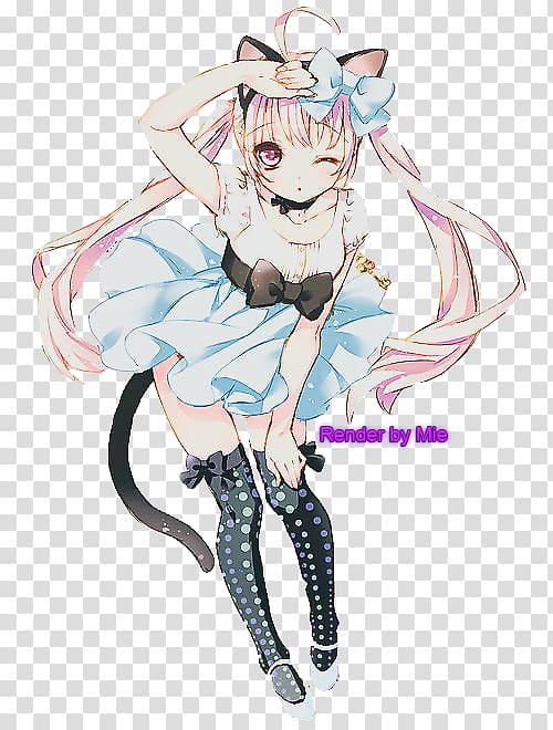 Anime Kavaii Catgirl Manga Chibi, Anime transparent background PNG clipart