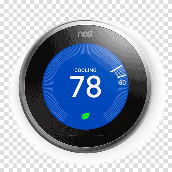 Nest Learning Thermostat Smart thermostat Nest Labs Furnace, light efficiency runner transparent background PNG clipart