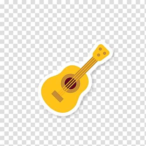 Acoustic guitar Icon, Creative hand-painted guitar transparent background PNG clipart