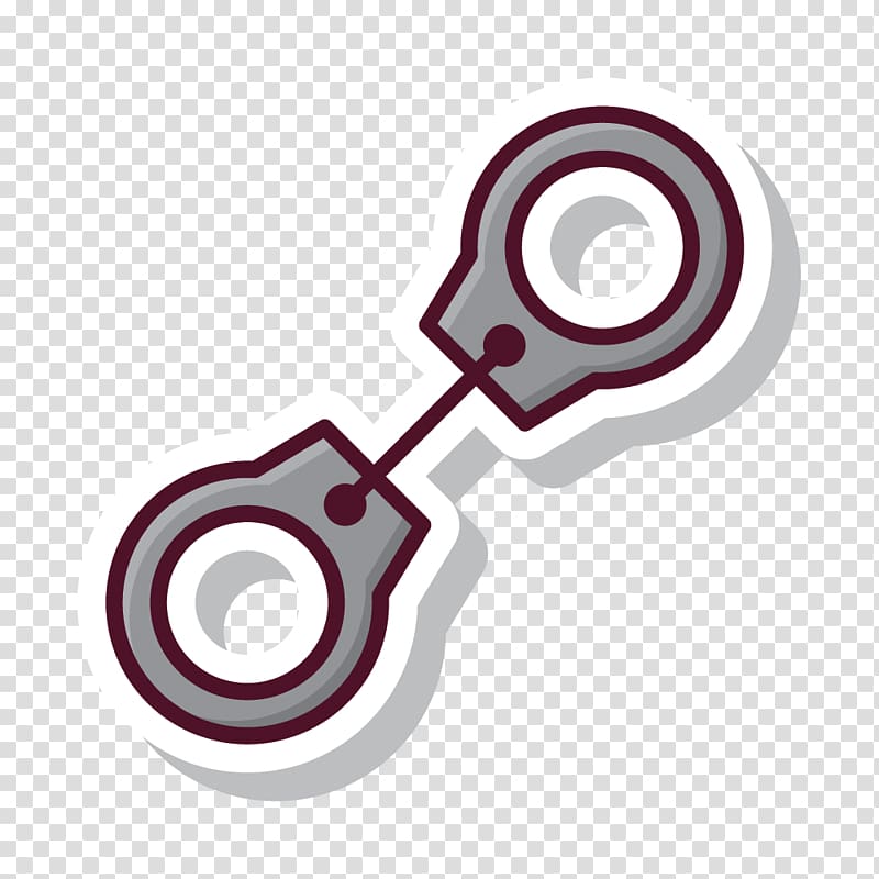 Euclidean Handcuffs, handcuffs flat material transparent background PNG clipart