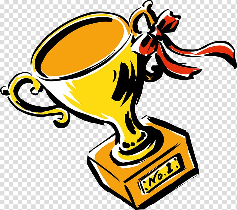 Medal Trophy Cartoon, The first championship transparent background PNG clipart