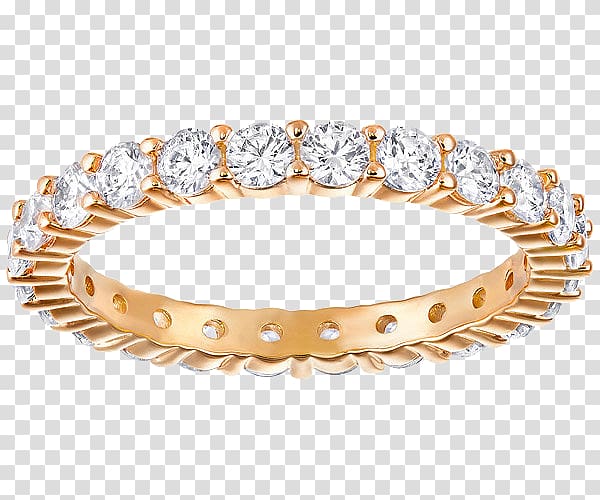 Ring Swarovski AG Jewellery Gold plating, Swarovski jewelry golden rings transparent background PNG clipart