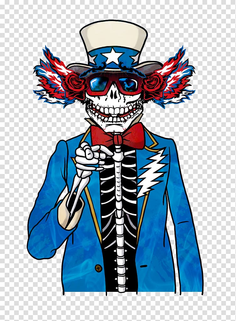 Uncle Sam Skeleton Grateful Dead Costume, Uncle Sam hat transparent background PNG clipart