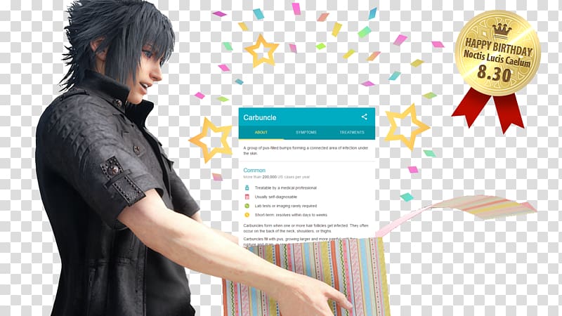 Final Fantasy XV Noctis Lucis Caelum Final Fantasy VII PlayStation 4 Video game, Birthday transparent background PNG clipart