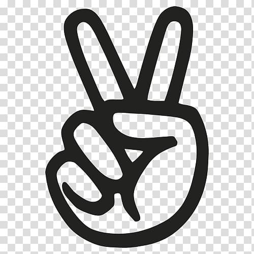 V sign Peace symbols Decal Sticker Logo, symbol transparent background PNG clipart