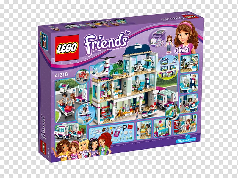 LEGO 41318 Friends Heartlake Hospital Toy Hamleys Amazon.com, toy transparent background PNG clipart
