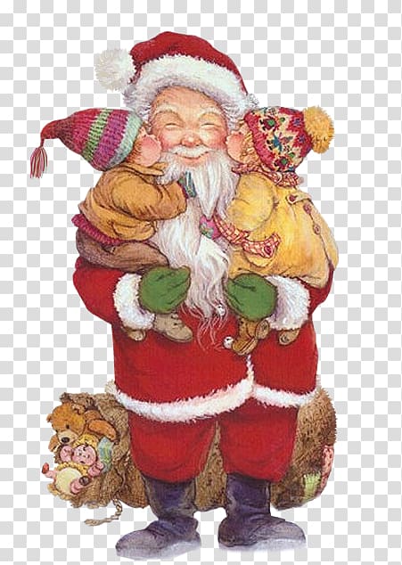 Santa Claus Christmas ornament Christmas card Saint Nicholas Day, crochet transparent background PNG clipart