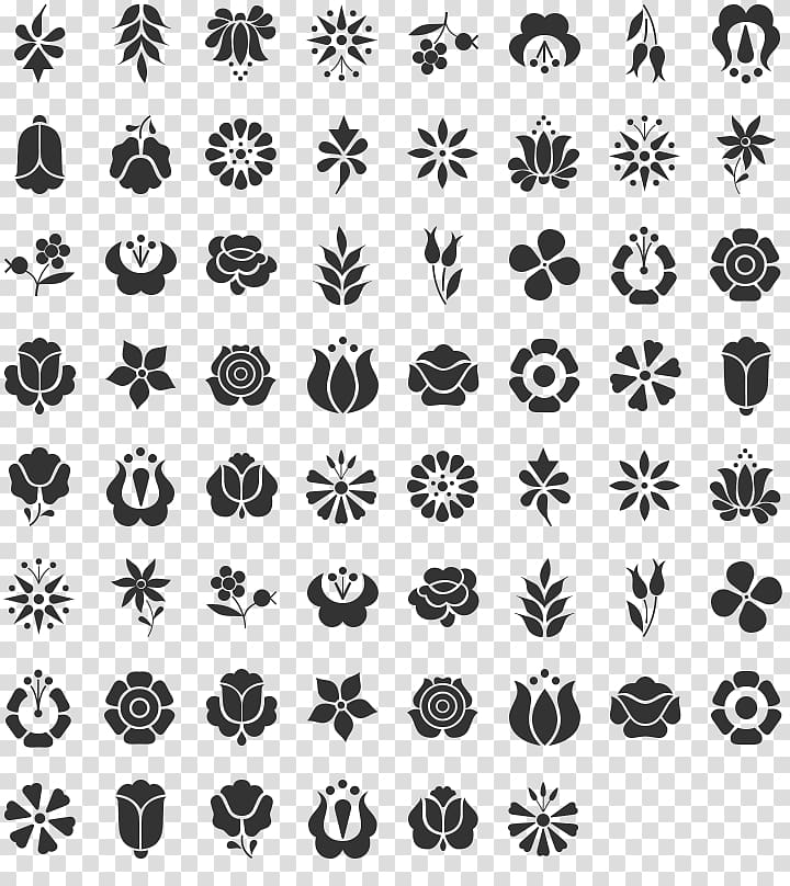 Dingbat Kalocsa Flower Font, flower transparent background PNG clipart