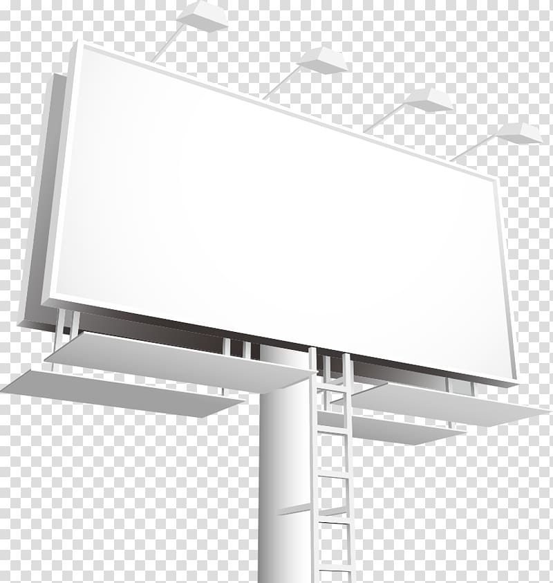 white signboard illustration, Billboard Advertising, anti-aircraft artillery billboards transparent background PNG clipart