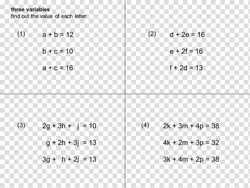 System of linear equations System of equations Variable, line transparent background PNG clipart