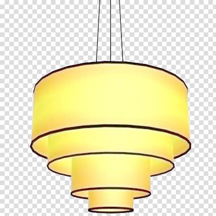 Yellow ceiling lamp transparent background PNG clipart