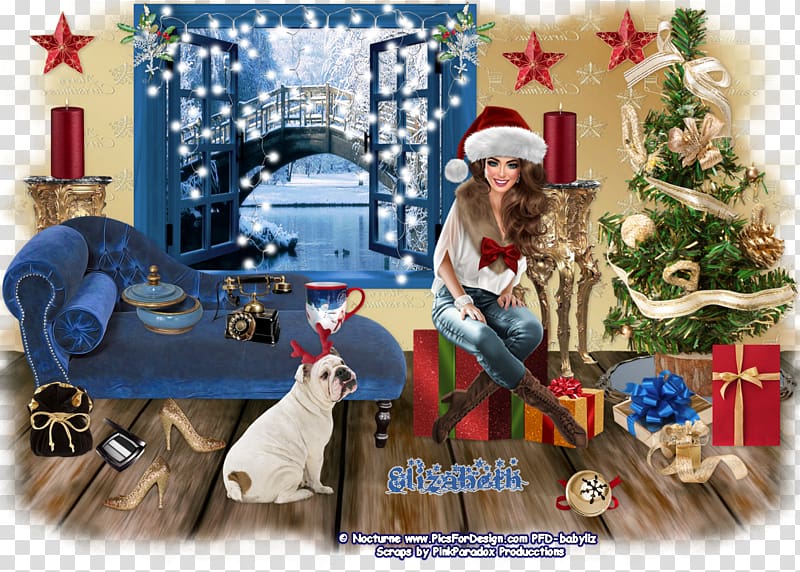 Christmas ornament Dog Christmas tree, Winter Party transparent background PNG clipart