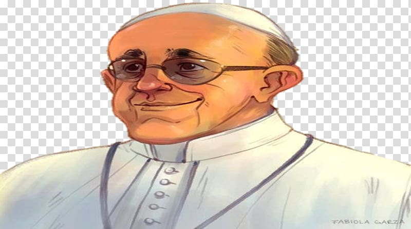 Pope Francis Drawing Aita santu Caricature, Pope Francis transparent background PNG clipart