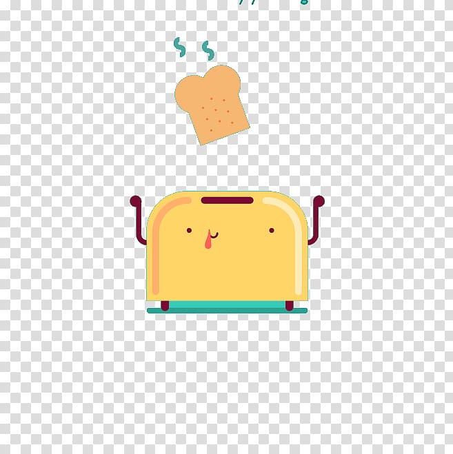 Toast Cartoon Breakfast Bread Roasting, Cartoon roast toaster transparent background PNG clipart