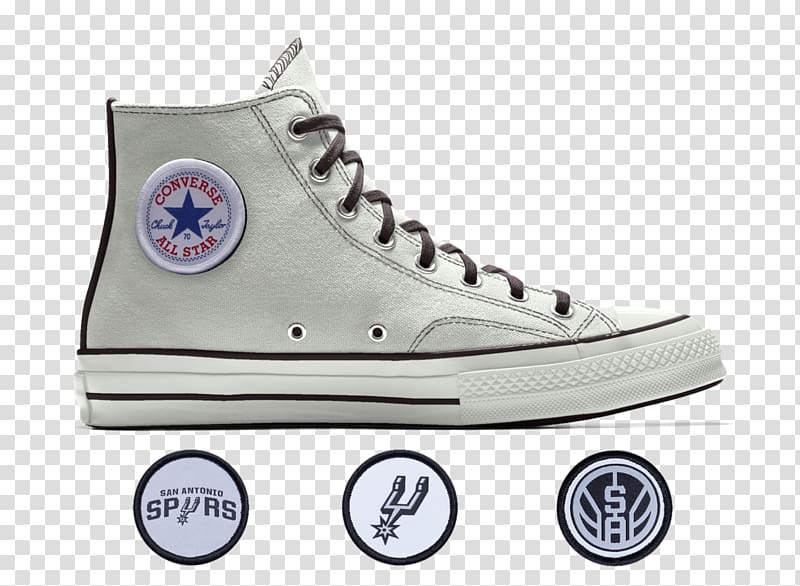 San Antonio Spurs Sneakers NBA Converse Chuck Taylor All Star \'70 Hi Chuck Taylor All-Stars, san antonio spurs transparent background PNG clipart