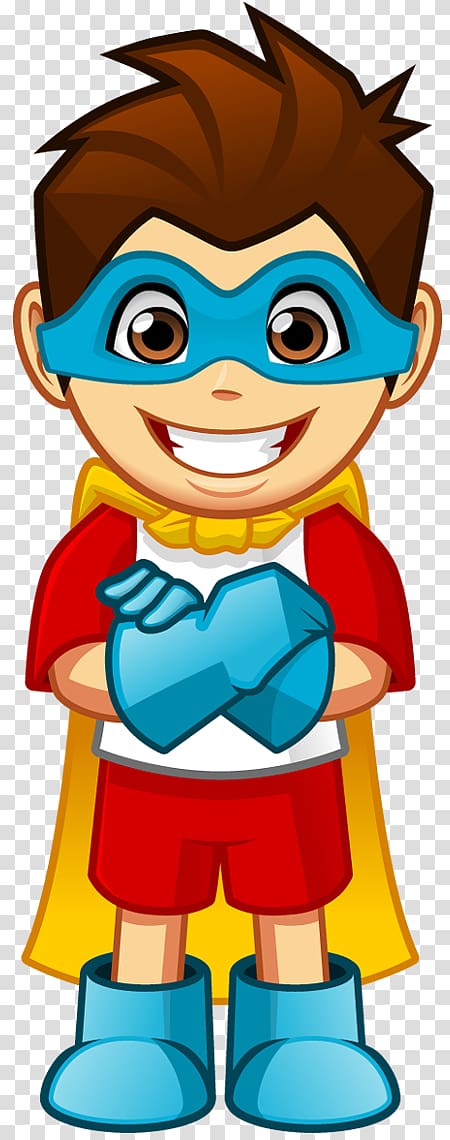 Superhero Cartoon, arms crossed transparent background PNG clipart