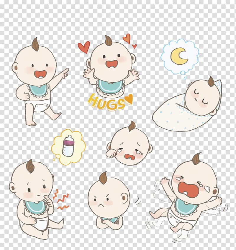 Infant Crying Child, Lovely baby transparent background PNG clipart