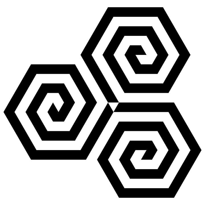 Hexagon Circle Target Corporation Cement tile , Black And White Objects transparent background PNG clipart