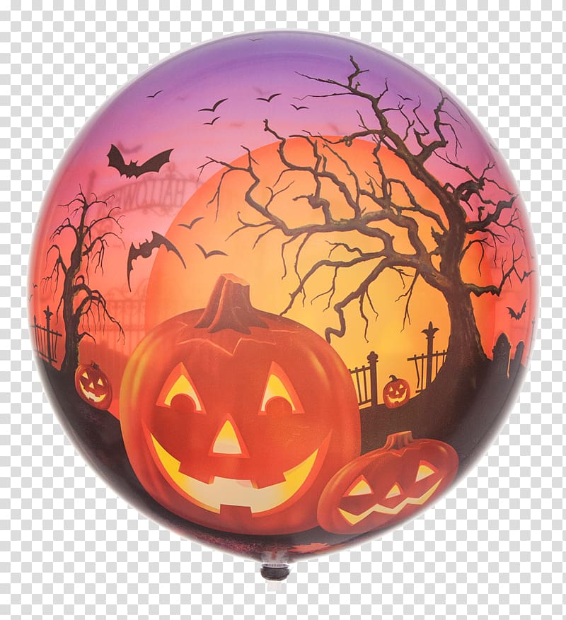 Jack-o'-lantern Balloon Halloween Party Pumpkin, happy halloween happy transparent background PNG clipart