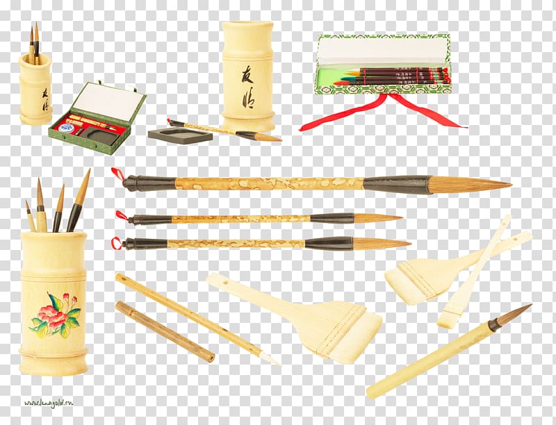 Paintbrush, Chinese painting learning tools transparent background PNG clipart