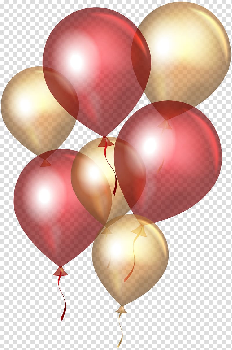 maroon and gold balloon illustration, Balloon Gold , Red Gold Balloons transparent background PNG clipart