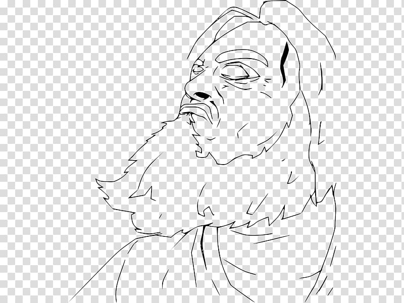 Line art Drawing , dwarf warrior transparent background PNG clipart