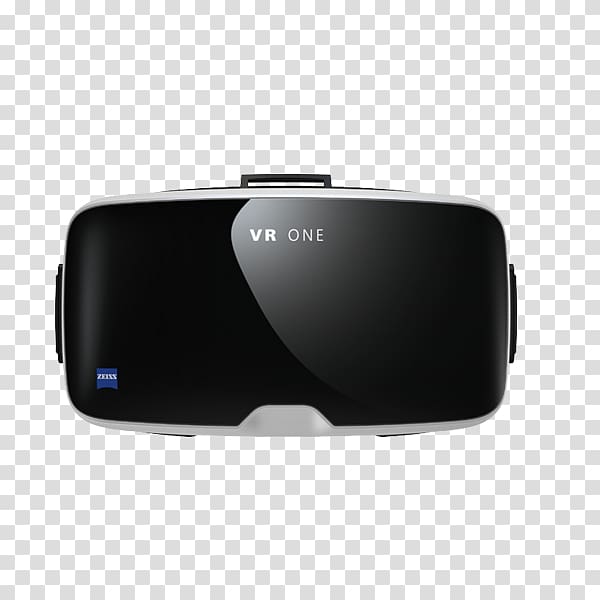 black and gray VR One VR headset against blue background, Samsung Gear VR Head-mounted display Virtual reality headset, VR glasses transparent background PNG clipart