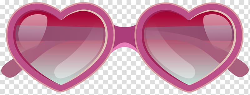 Aviator sunglasses Purple , Heart Glasses transparent background PNG clipart