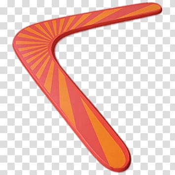 red and yellow boomerang , Red and Yellow Boomerang transparent background PNG clipart