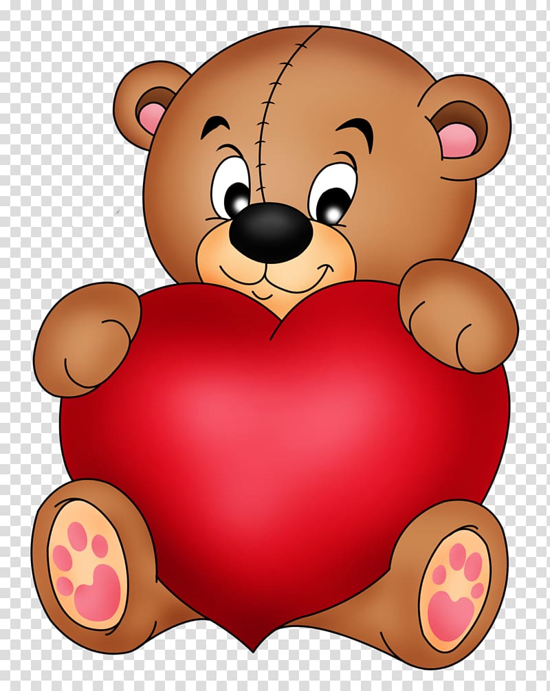 Teddy bear Heart Cuteness , as transparent background PNG clipart