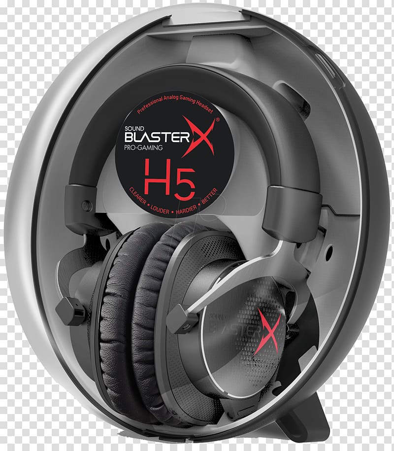 Microphone Creative Sound BlasterX H5 Headphones Creative Technology Creative Sound BlasterX H7 Creative Gaming headset 3.5 mm jack Corded, microphone transparent background PNG clipart