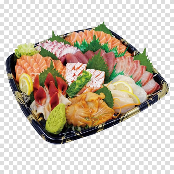 California roll Sashimi Sushi Japanese Cuisine Seafood, sashimi appetizer transparent background PNG clipart