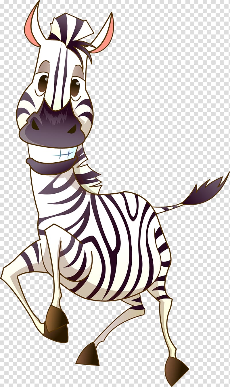 zebra illustration, Zebra , Funny zebra transparent background PNG clipart