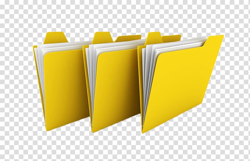 Directory Illustration, Yellow slim folder transparent background PNG clipart