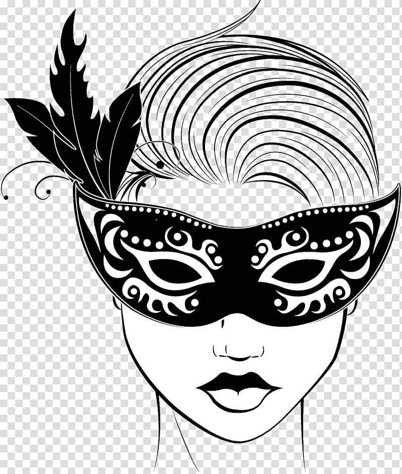 , Wearing a mask of the ladies transparent background PNG clipart