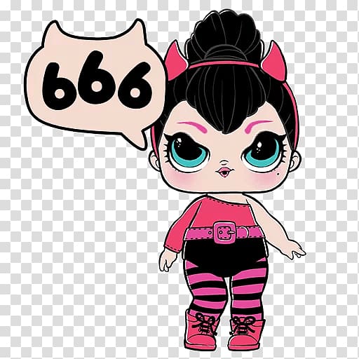 girl wearing devil costume illustration, Lol surprise doll coloring pages lol dolls Toy Coloring book, surprise transparent background PNG clipart