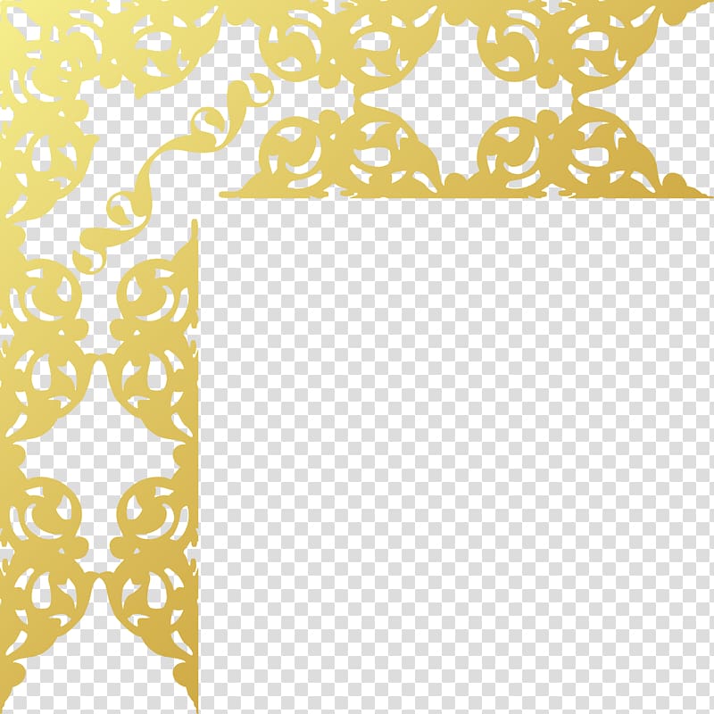 China Pattern, Gold frame transparent background PNG clipart