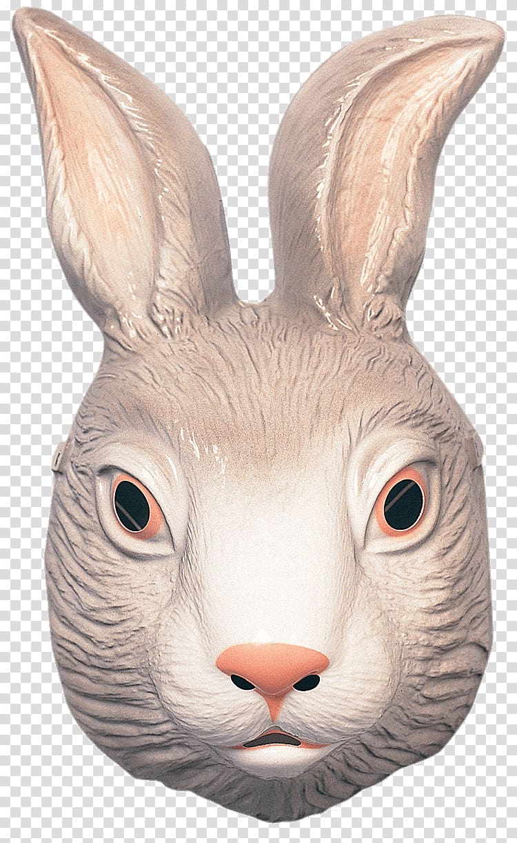 gray rabbit , Rabbit Mask transparent background PNG clipart
