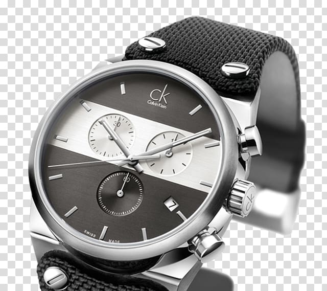 ck Calvin Klein Watch Chronograph Clock, Calvin Klein logo transparent background PNG clipart
