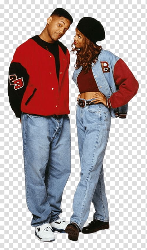 man and woman wearing blue pants, Will Smith and Tyra Banks Prince Of Bel Air transparent background PNG clipart